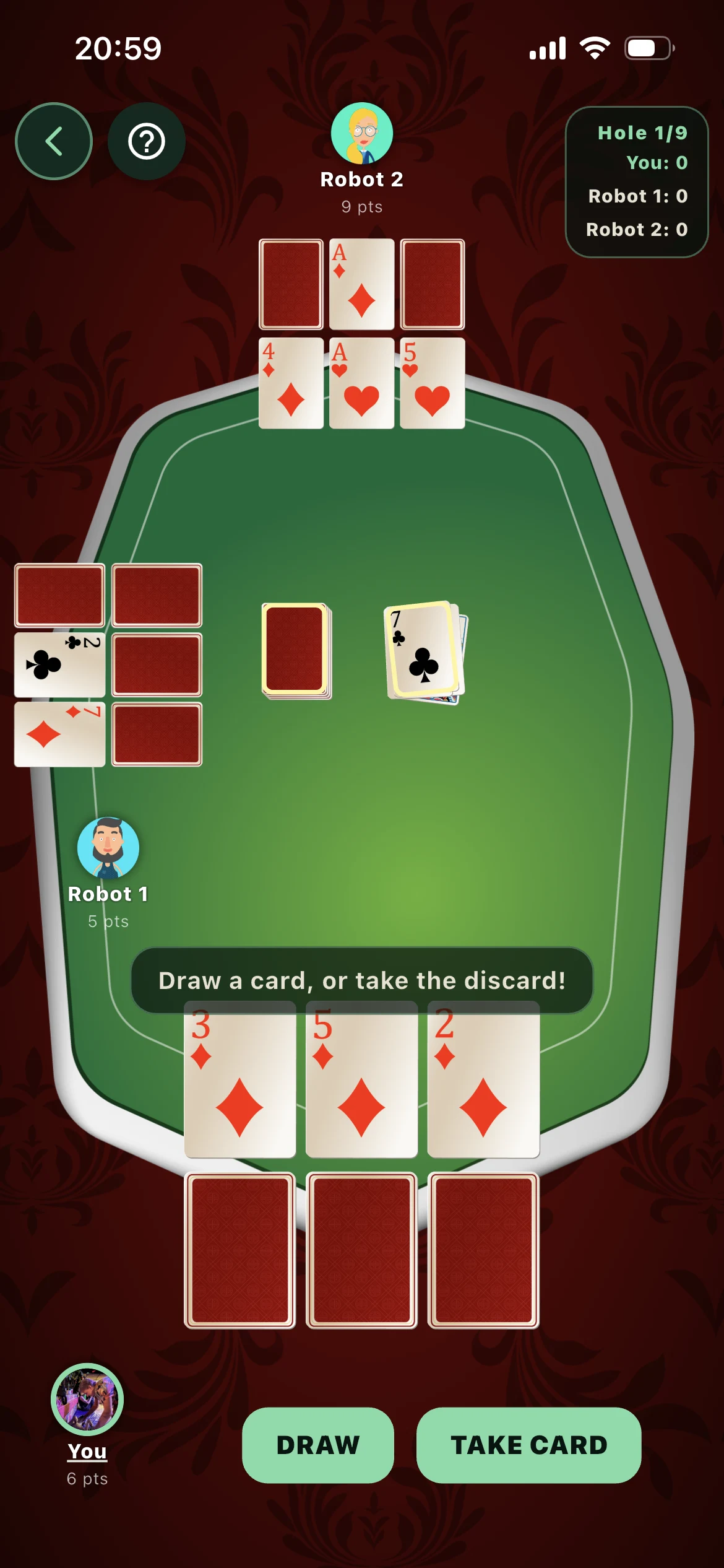 Golf Card Game screenshot